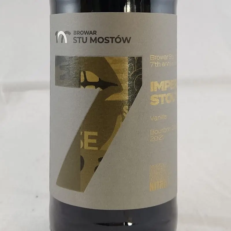7th Anniversary Imperial Stout Vanilla Bourbon Barrel Aged (2021) - voorbij THT /  Past BBE