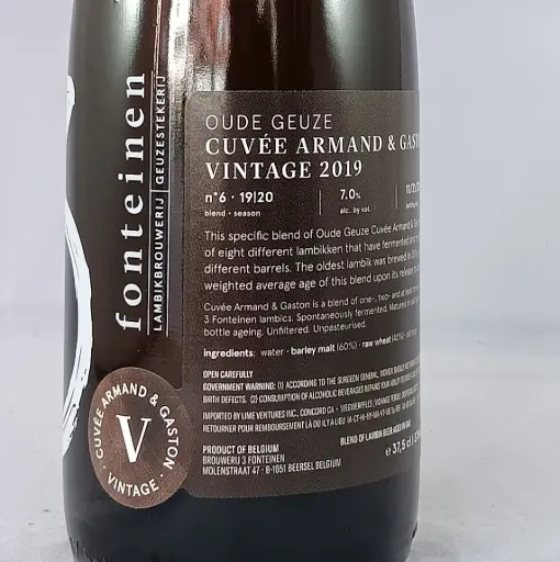 3 Fonteinen - Oude Geuze Cuvée Armand & Gaston Vintage 2019 - 37,5cl
